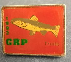 Pin’s Truite 1992 GRP Doré email doré