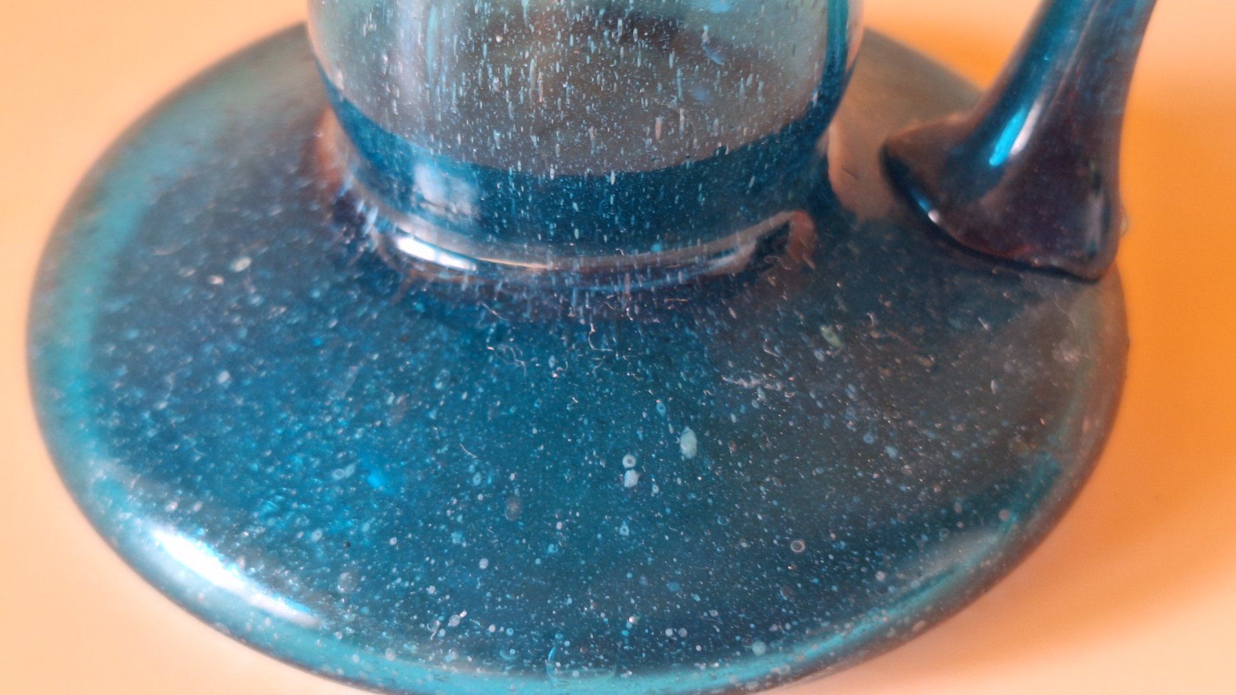 Tutte le decorazioni: Vintage ,Unikat "Bubble Glas" blau, mit "Fehler " Vase oder. – Usato da Arlesheim venduto da shopradl 2