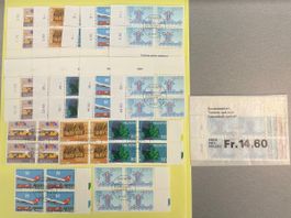 CH 1987 Werbemarken; 20 ET Viererblocks (4 x Serie)