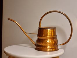 Antike Kupfer-Giesskanne, handgehämmert, um 1900