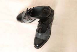 Herren Lederschuh in Grau/Schwarz, GoodWood