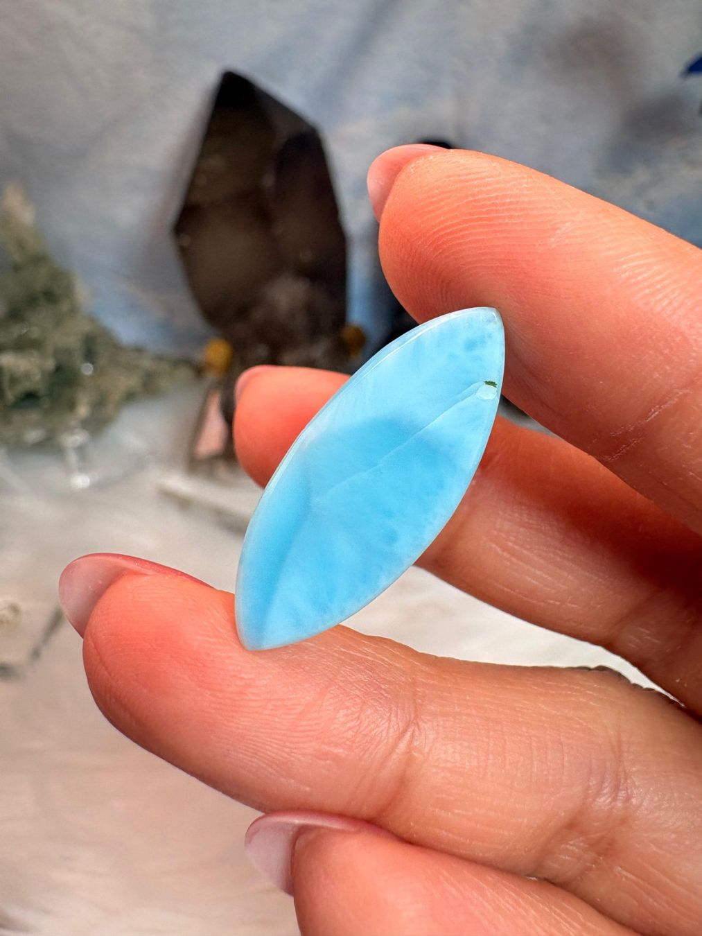 Minerali & Pietre curative: Larimar Cabochon – Nuovo (secondo la descrizione) da Neuheim venduto da m.hald 2