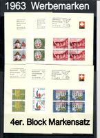 1963 Werbemarken 4er Block auf Brief Stempel 23.IV 63 6Brief