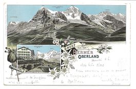 Gruss aus dem Berner Oberland (BE) Wengernalp - Litho - 1897
