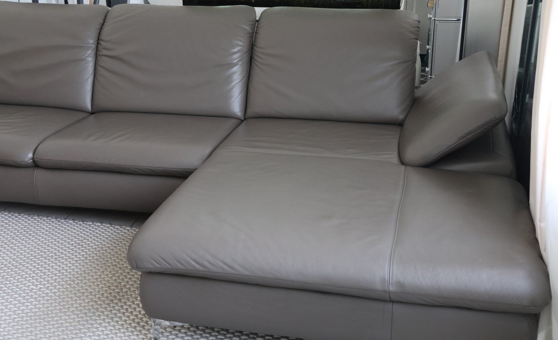 Sofas: Ledersofa mit Longchair – D'occasion à Balzers par MinimenschMia 6