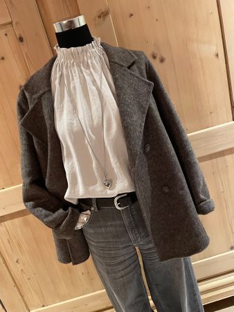 YAYA Damen Bluse, Grösse 36, Beige, neu