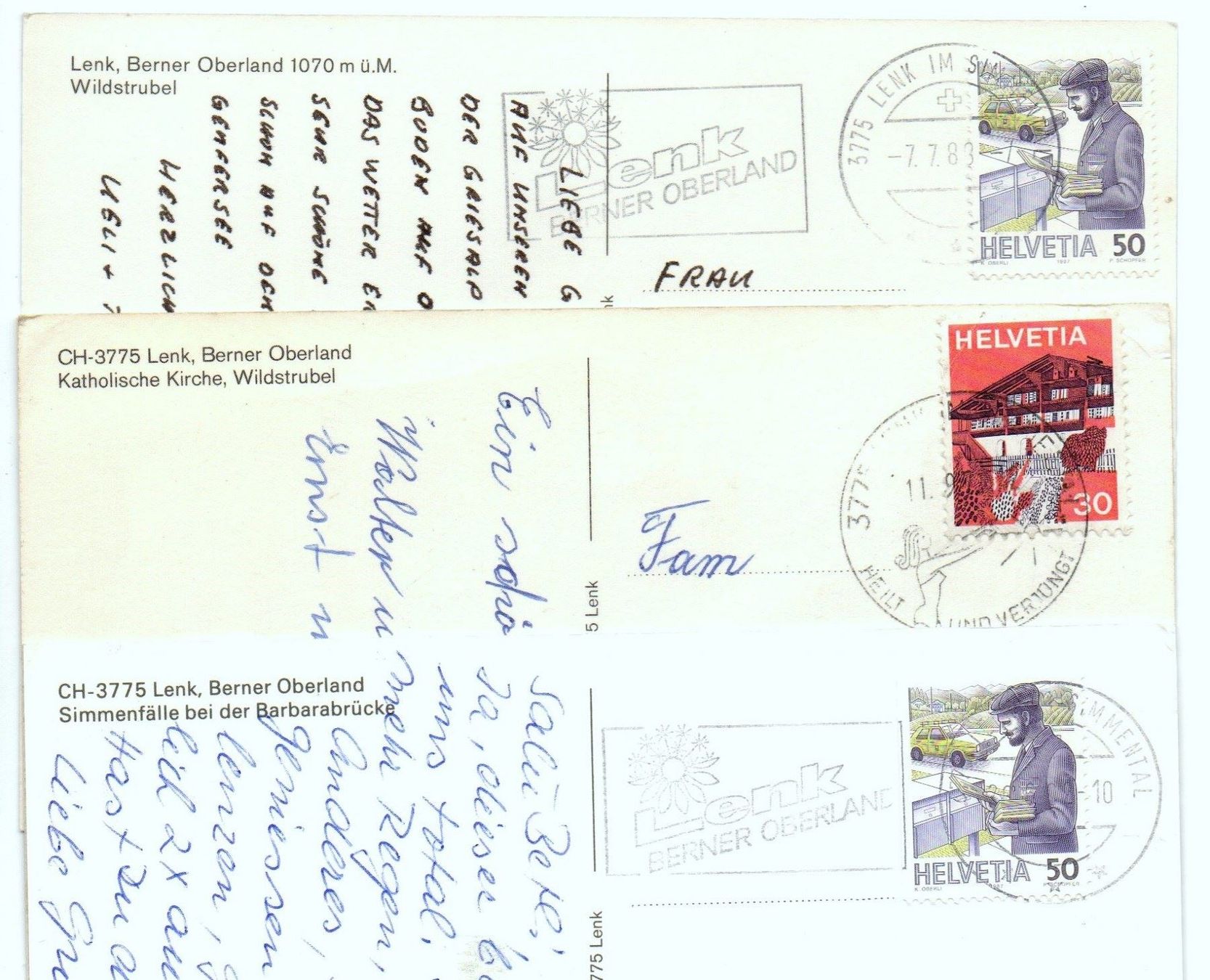 Cartes postales: 3x AK LENK – D'occasion à Jona par philajona 3