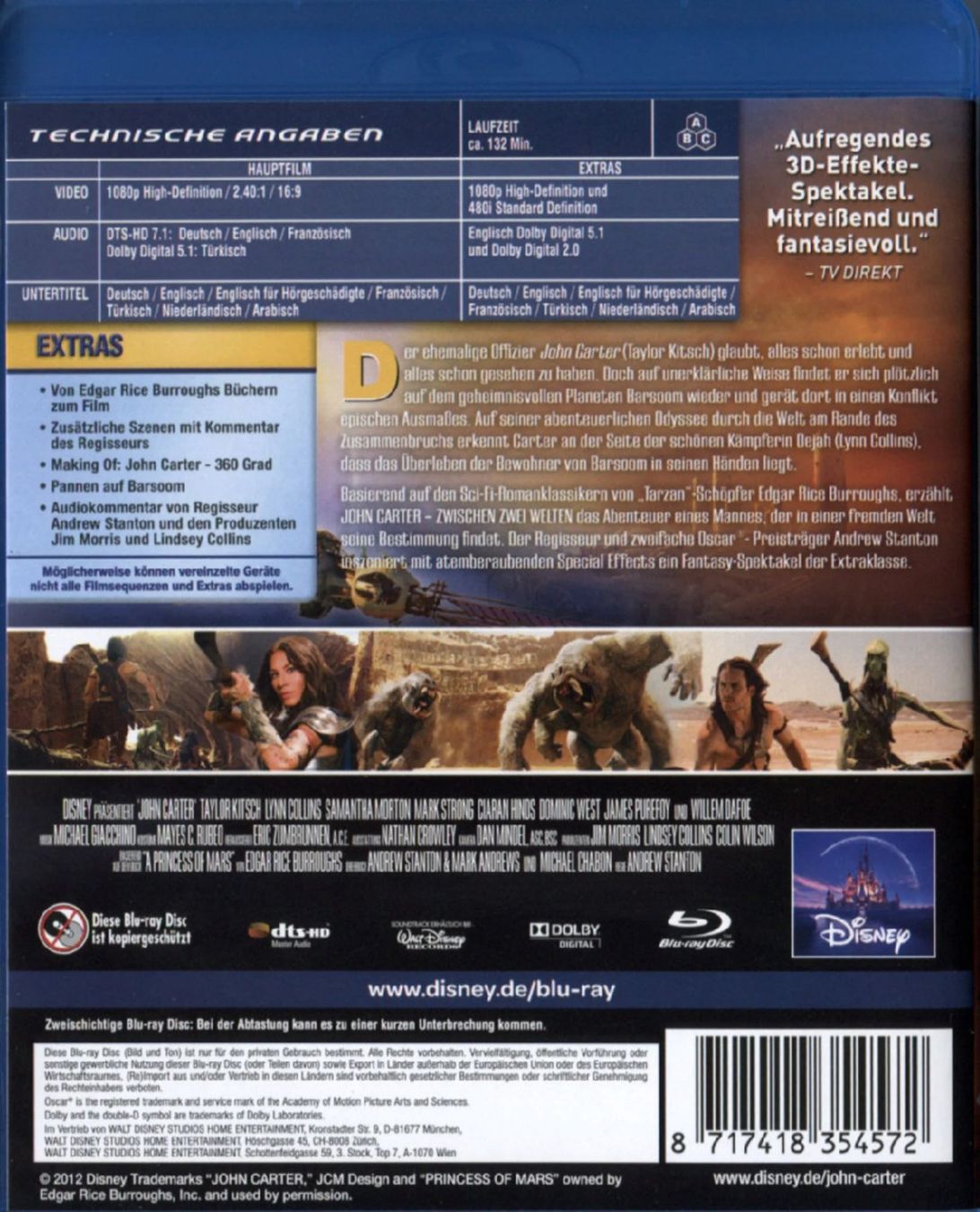 Tutti i DVDs: John Carter - Zwischen zwei Welten – Usato da Müllheim Dorf venduto da Sleepnot 1