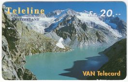 seltene TELELINE Prepaid Telefonkarte - Bergsee