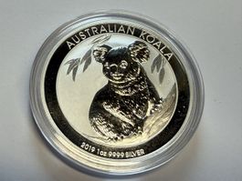 Australien Koala 2019 Silbermünze 1 oz 9999, Top Zustand