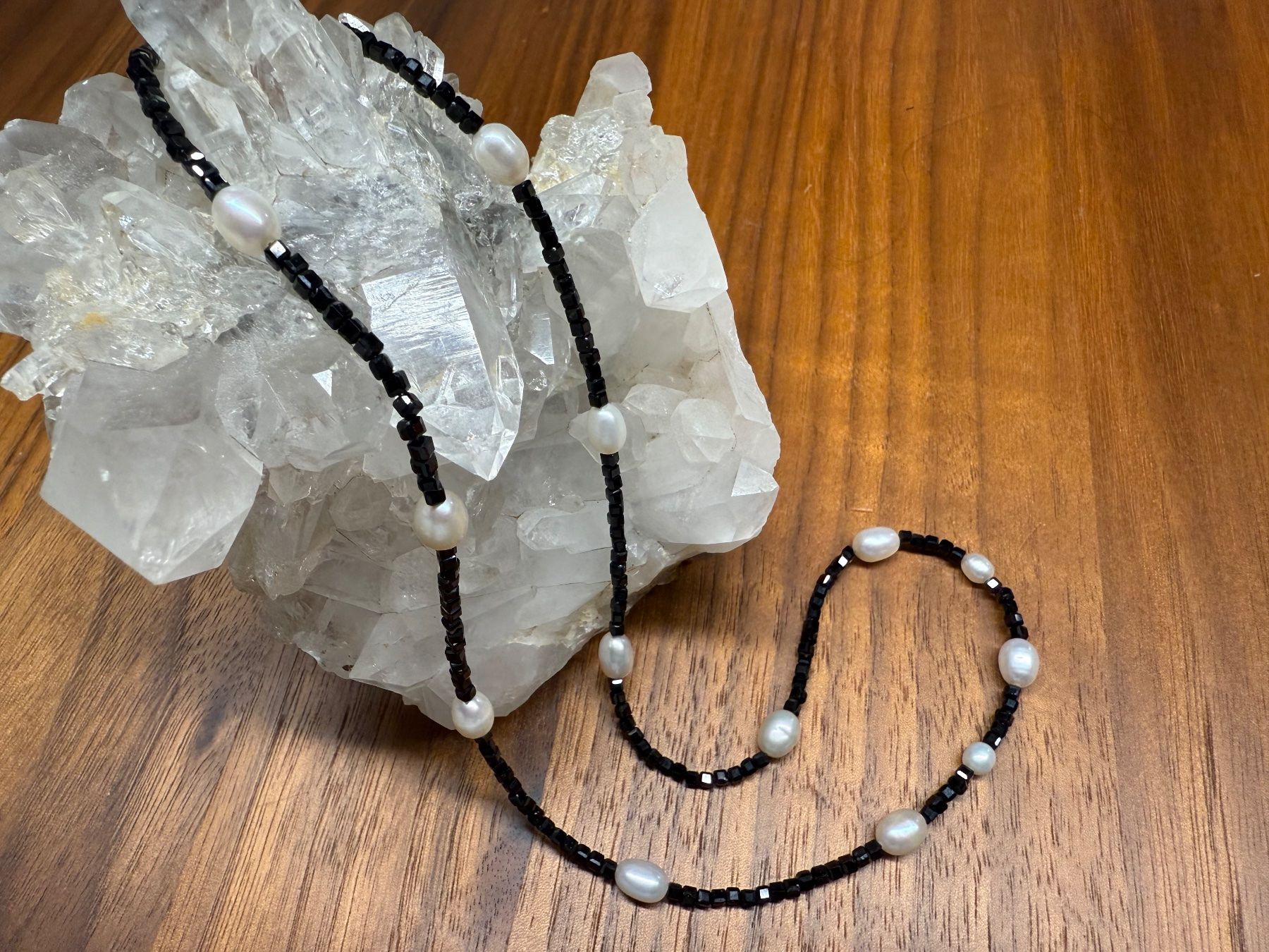 Colliers: Spinell & Perlen Kette Halskette Collier Halsschmuck NEU – Neuf (Voir description) à Rotkreuz par beltraum 3