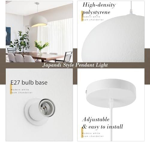 Kronleuchter & Deckenlampen: 50Cm Moderne Pendelleuchte Esszimmer E27 Weisser Shell – Neu und originalverpackt aus Hundwil von Stallone5 3