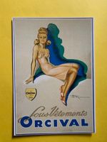 Publicité Sous-Vêtements Orcival 1945  Reproduction affiche