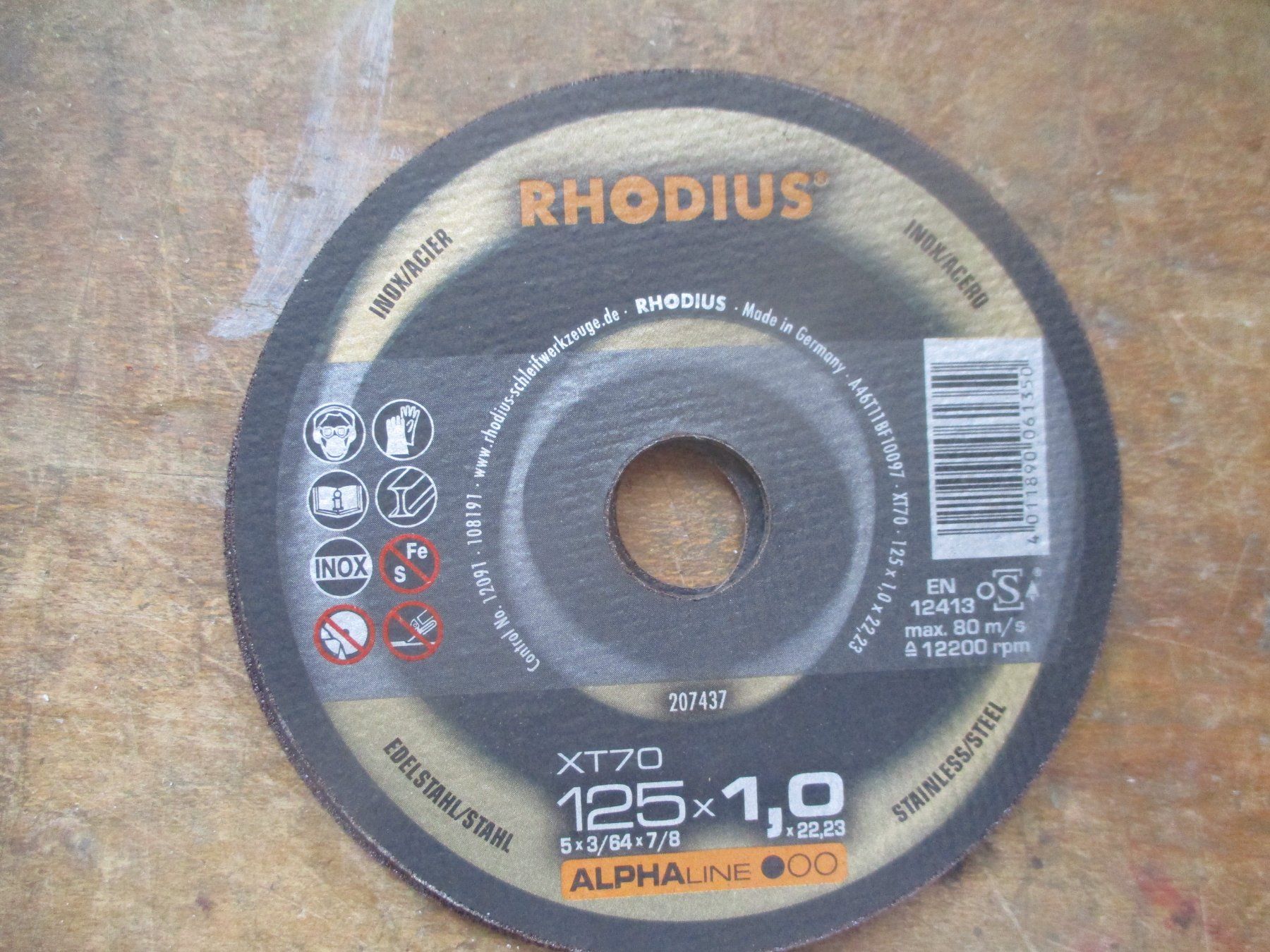 Smerigliatrici & Lucidatrici: RHODIUS Trennscheiben XT70 125x1.00 – Nuovo (secondo la descrizione) da Gwatt (Thun) venduto da Liquidator55