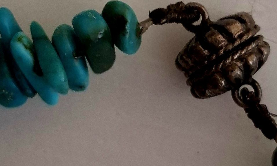 Catenine: Real Turquoise Necklace, 42 cm - stone shop design – Usato da Leysin venduto da Libelluli 5