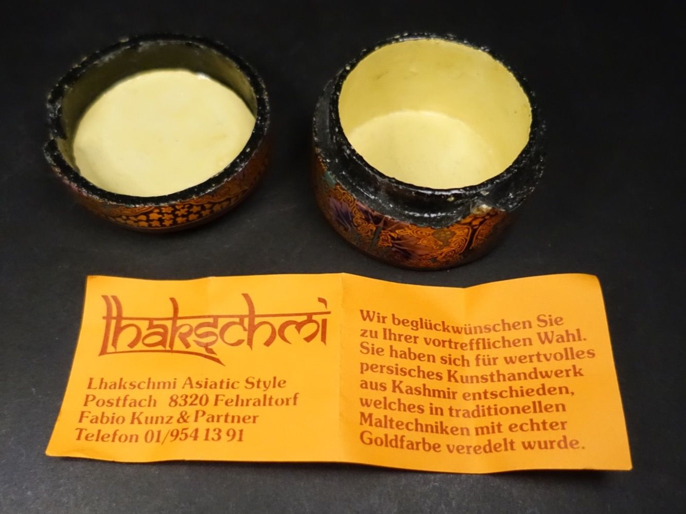 Contenitori & Simili: Indische Dose, handbemalt mit echter Goldfarbe – Usato da Russikon venduto da Eulenfeder 6