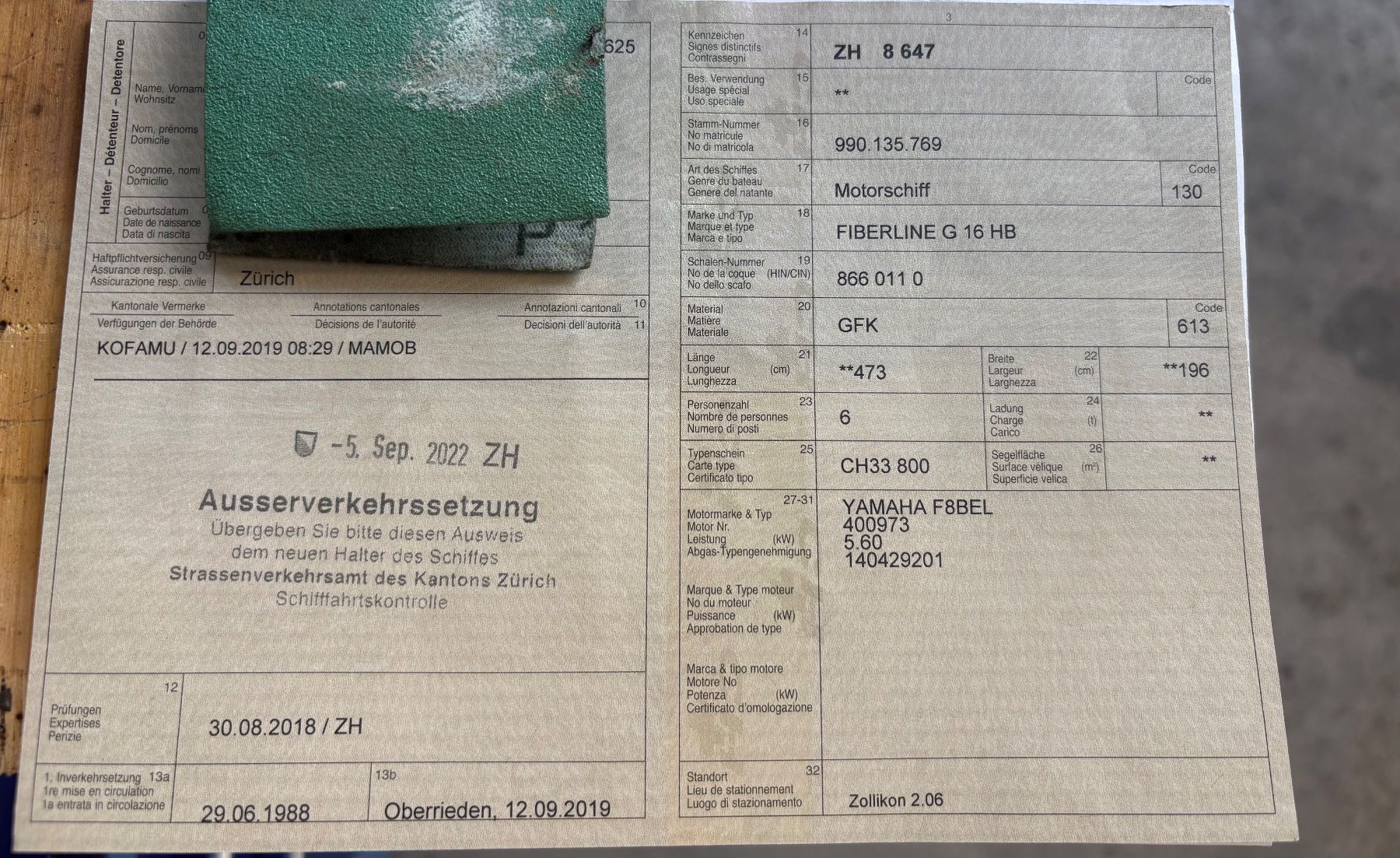 Yamaha Bateaux: Anhänger mit mfk + schöner Boot mit Yamaha 8ps – D'occasion à Oftringen par dus_n9nw 8