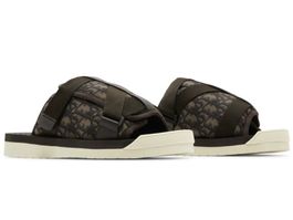 DIOR ALPHA Oblique Jacquard in Khaki Schwarz Sandale 45 NEUE