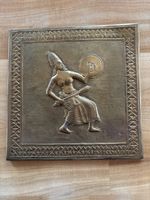 Messing Bild Relief Sasanindischer Krieger