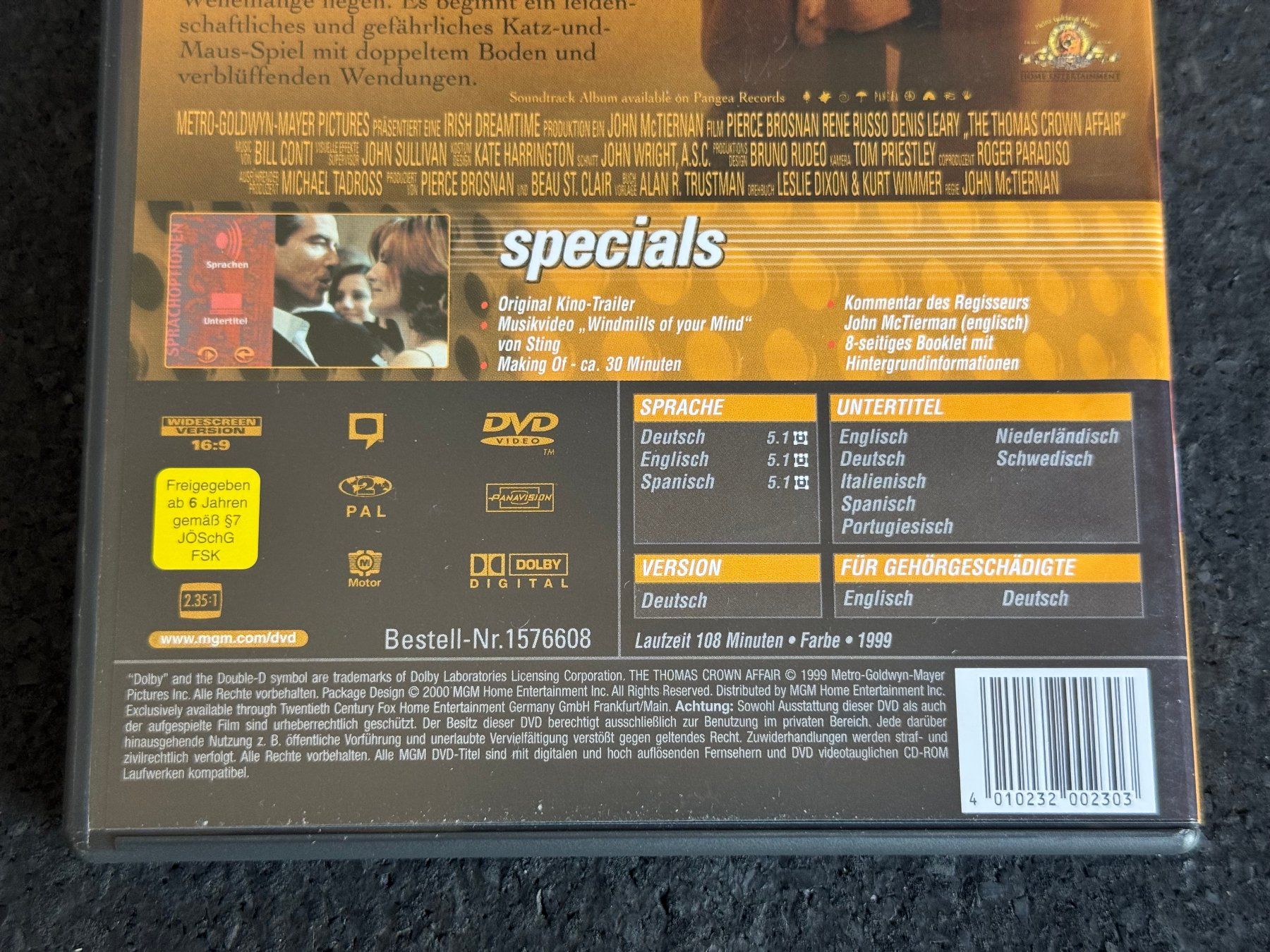 Tutti i DVDs: Die Thomas Crown Affäre DVD DE/EN/SP – Usato da Fribourg venduto da tschjoly 3
