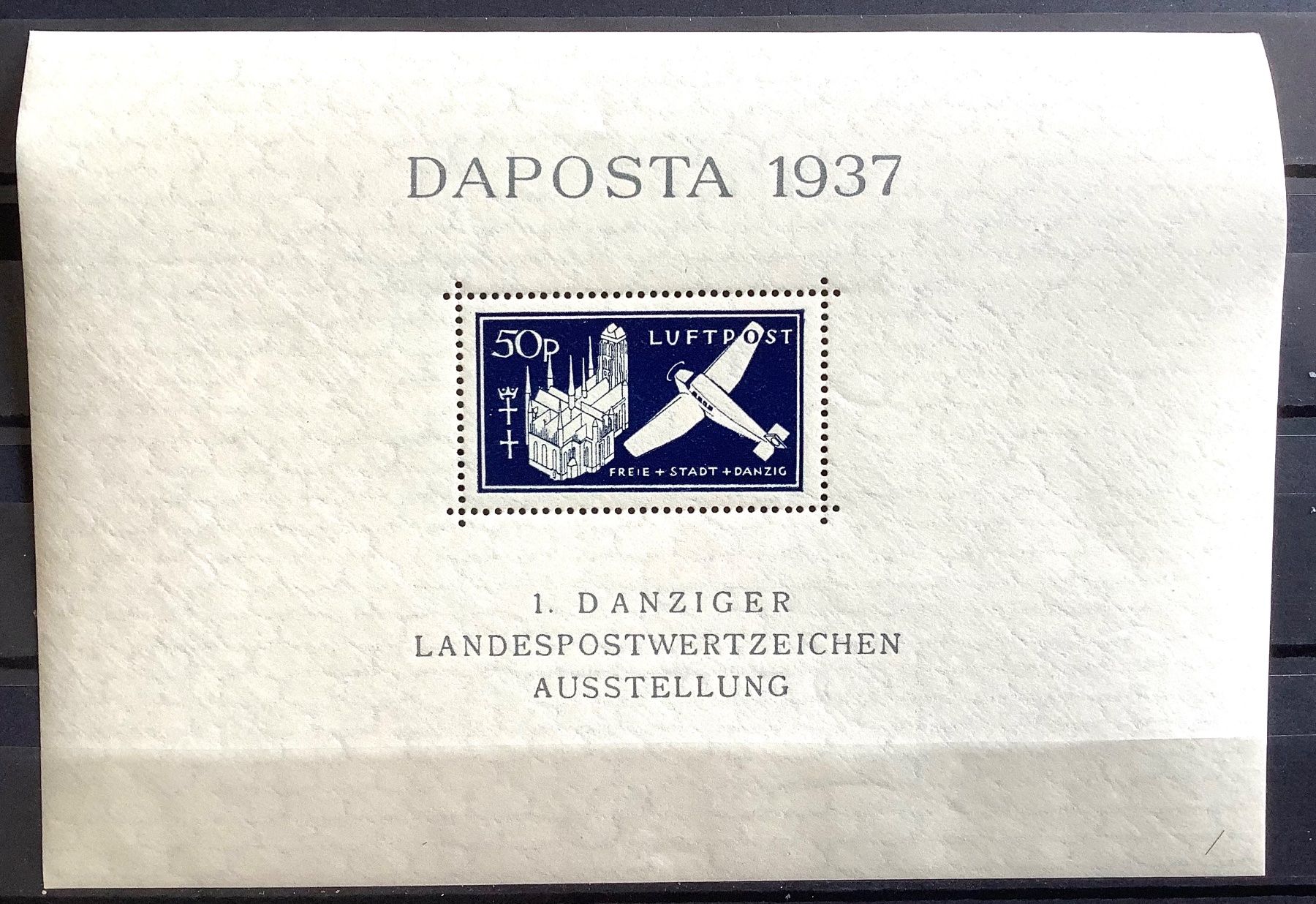 Alle Briefmarken: 1937 Frei Stadt Danzig Daposta Block 2 Postfrisch ** – Neu (gemäss Beschreibung) aus Liestal von Skunk02