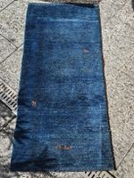 Gabbeh Teppich blau; Handgemachter sehr schöner Zustand