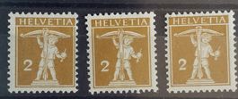 1846) Tellknabe  alle 3 Typen, mit Falz Kt 21.