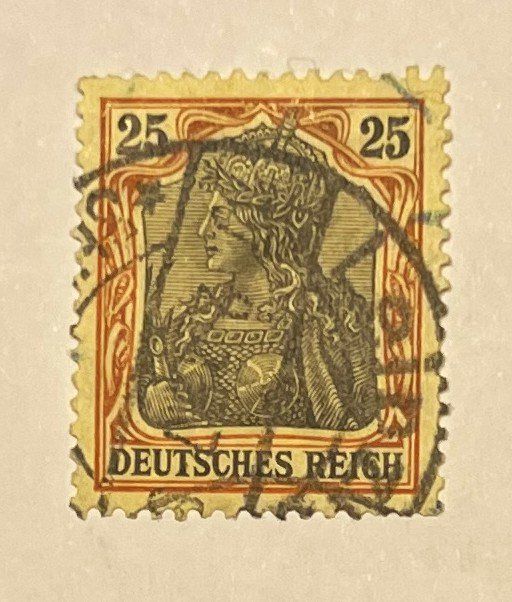 Tutti i francobolli: Deutsches Reich 25 Pfennig – Usato da Oftringen venduto da Vucki