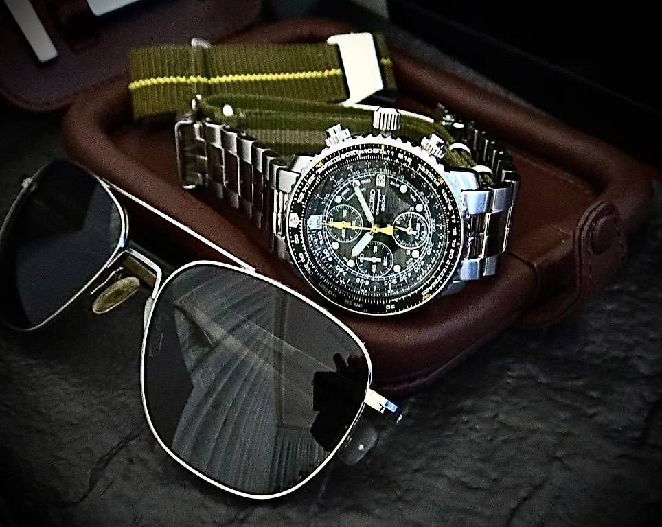 Uhren: Seiko Pilot Chronograph Navitimer – Gebraucht aus Zürich von Vlaser