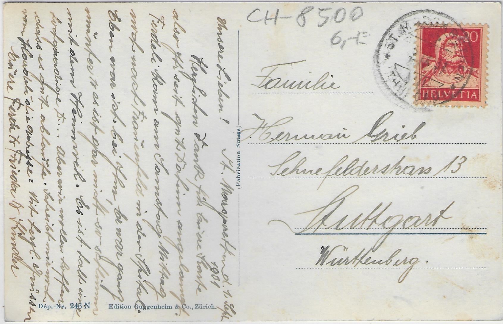 Cartoline postali: Frauenfeld - Spital – Usato da Ettingen venduto da Kartenplanet 1