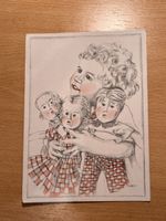 Alte Ansichtskarte, Mädchen mit Puppen, Top Zustand!