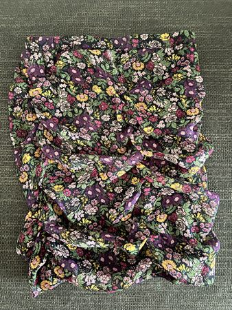 Pink Woman Floral Mini Skirt