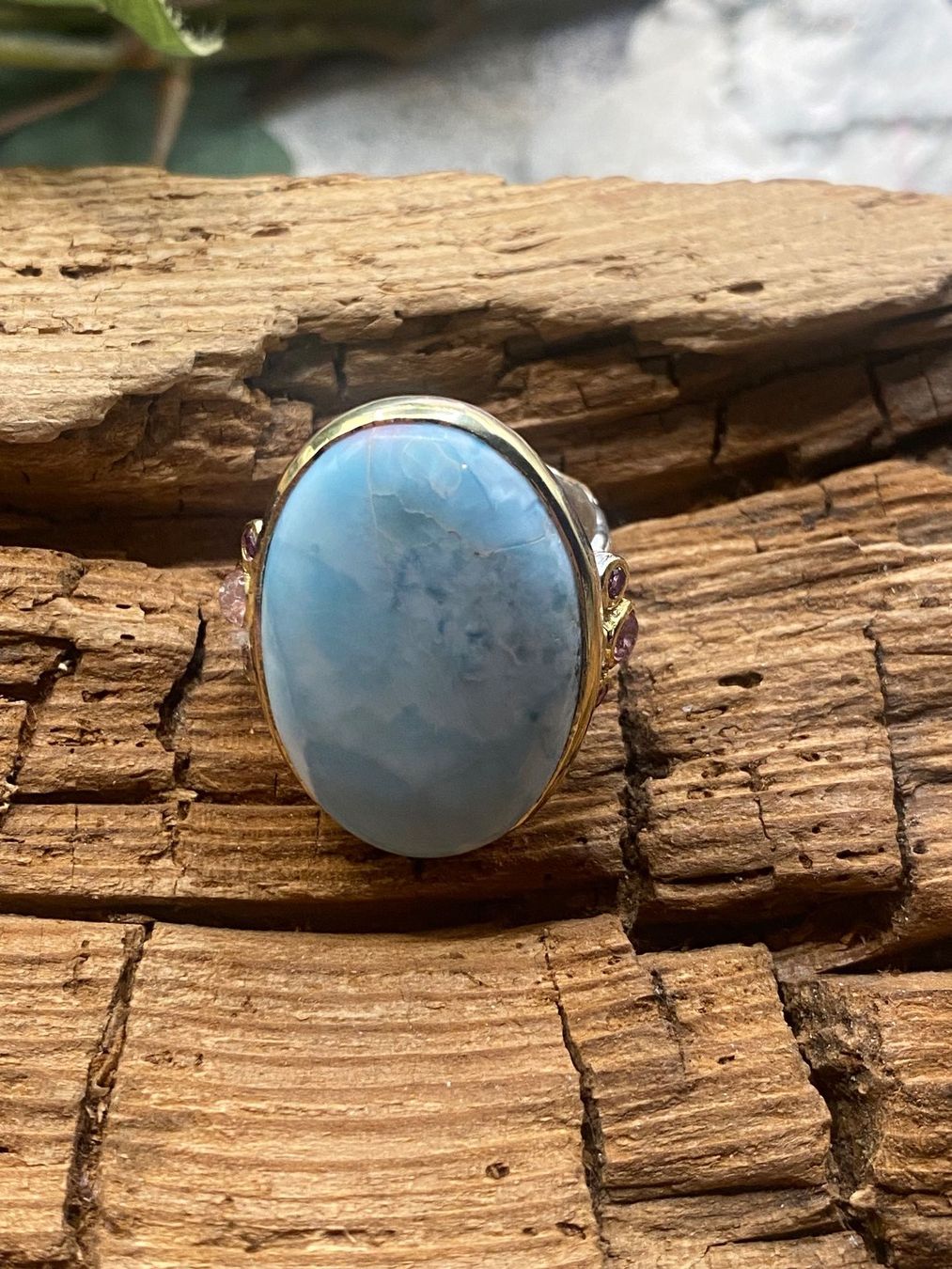 Anelli: Larimar Statement Ring in Sterlingsilber, Gr.56 – Nuovo (secondo la descrizione) da Luzern venduto da S.Kern01 1