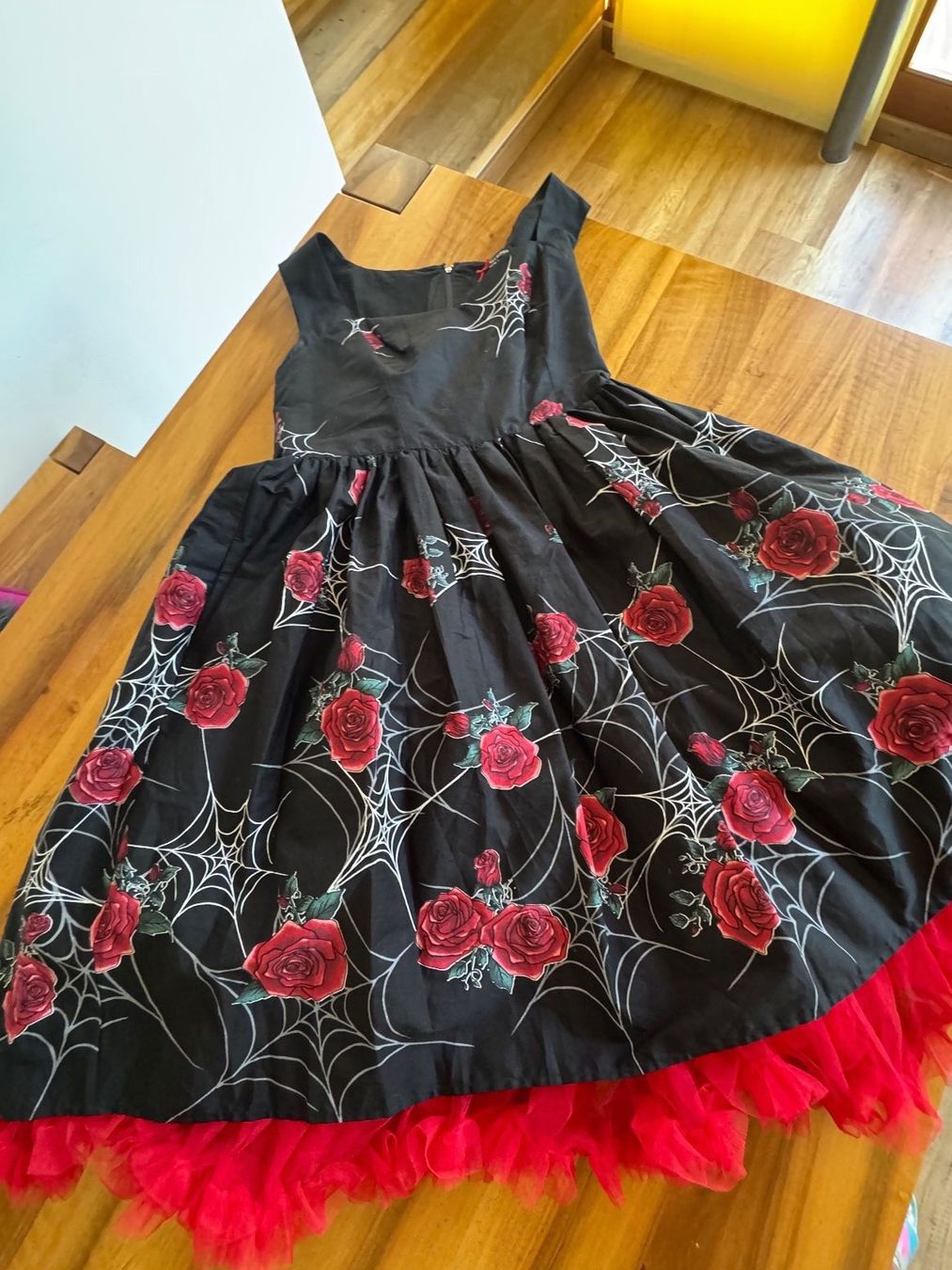 Vestiti: Hell Bunny Rockabilly Gothic Kleid L optional mit Petticoat – Usato da Meiringen venduto da Jackwashere 1