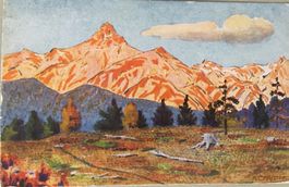 Künstlerkarte A. Christoffel, Nationalpark, Piz d' Esan