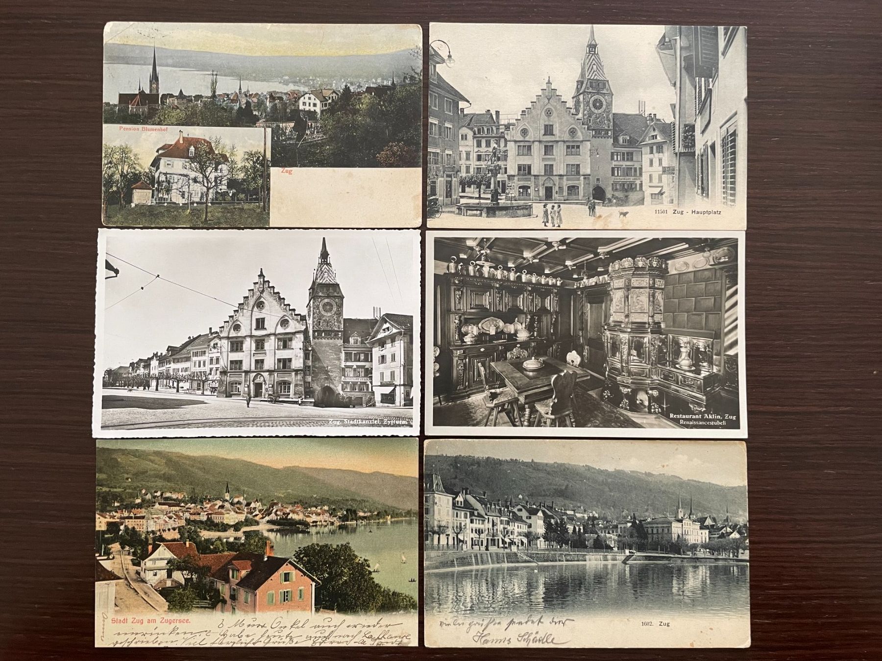 Cartoline postali: ZUG Lot von 24 Ansichtskarten im Kleinformat – Usato da Wald ZH venduto da TLILEF 1