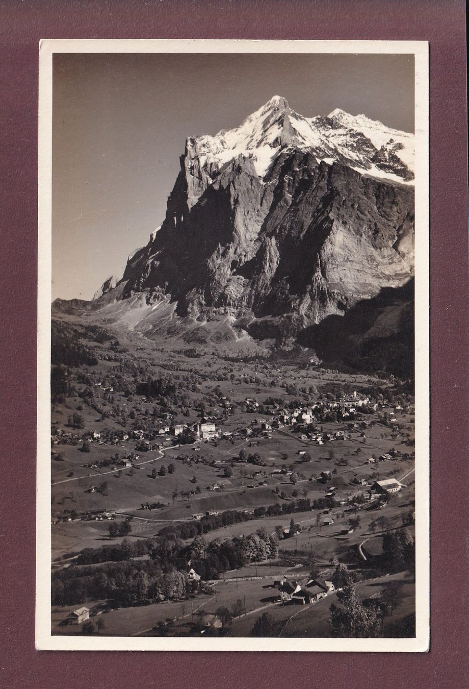 Cartoline postali: GRINDELWALD - Wetterhorn - 1933 – Usato da Pully venduto da nicecards