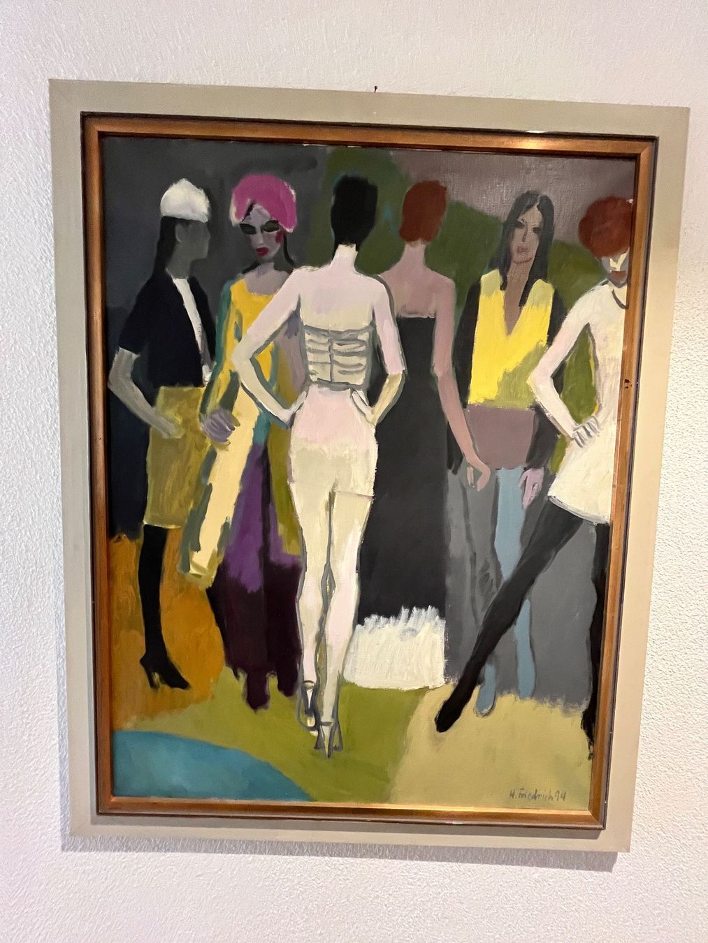 Dipinti: Grosses Oelbild: "Modeszene" von Heinz Friedrich – Usato da Stetten AG venduto da Brissago25