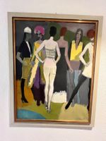 Grosses Oelbild: "Modeszene" von Heinz Friedrich