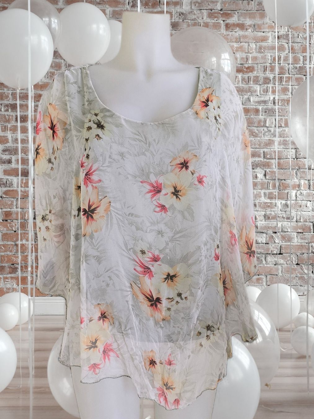 Camicette: Sommerliche Bluse, Blumenmuster, luftig-leicht, Gr. M – Nuovo (secondo la descrizione) da Aarburg venduto da Hystoria 3
