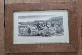 Original Lithographie Niederglatt SG, H. R. Schmid.
