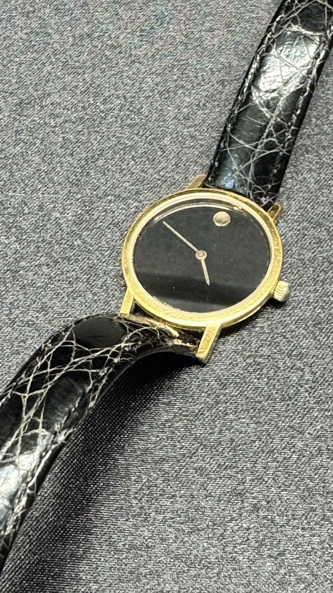 Movado Orologi: Movado Zenith, Lederarmband, Goldfarben – Usato da Untersiggenthal venduto da TimeandShine 4