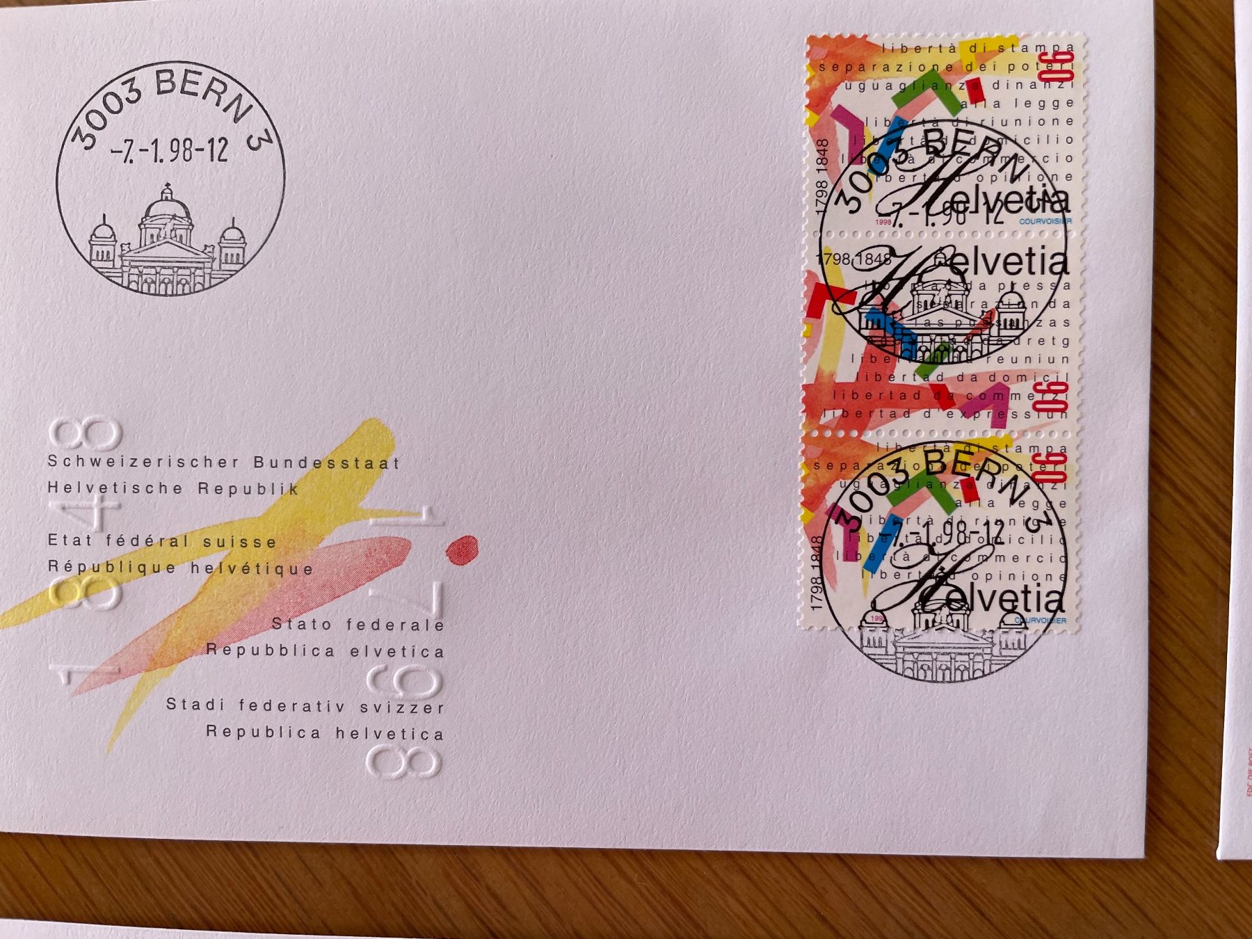 Tous les timbres: 4 doc. différents, 1er j, parfait état – D'occasion à Sonceboz-Sombeval par Comment2 4