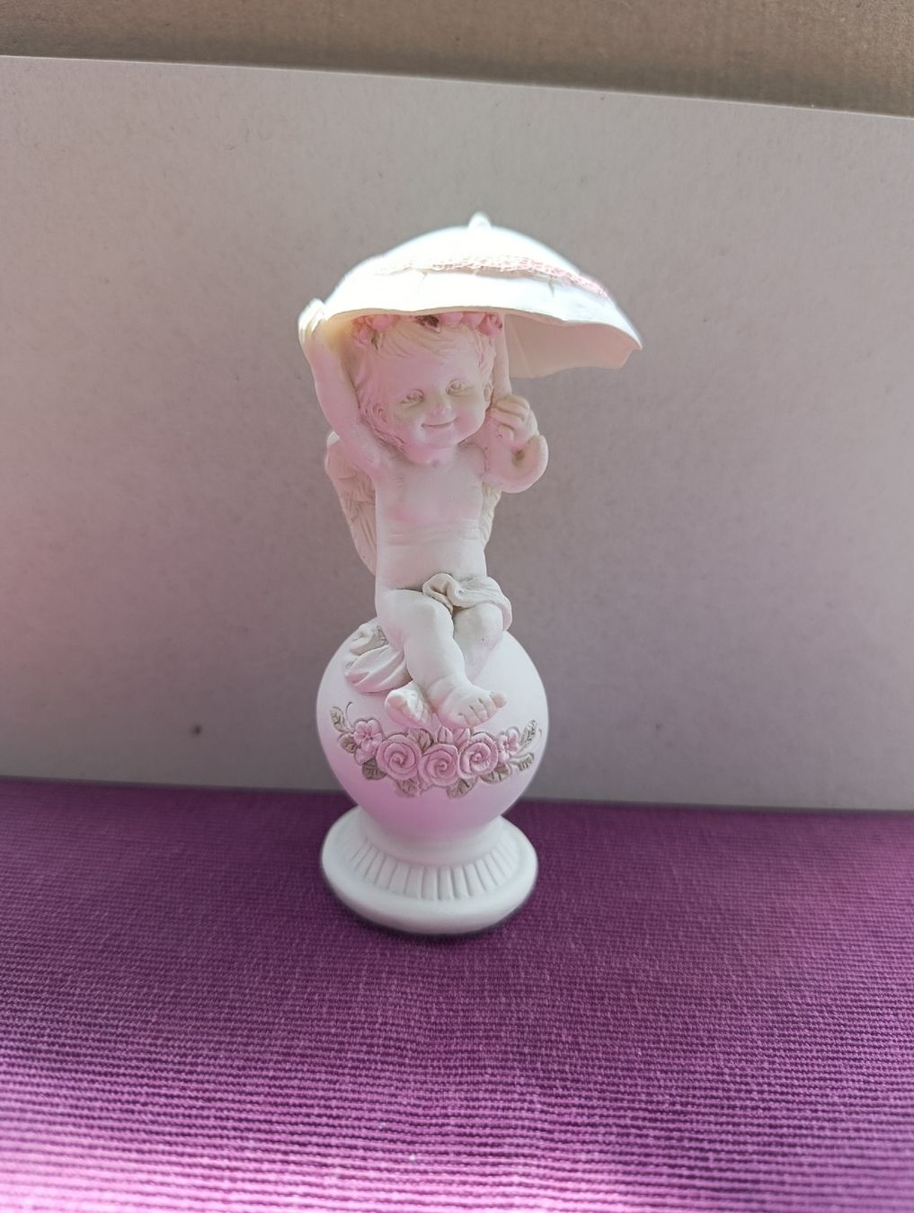 Statuette: Engel mit Schirm auf Kugel 6 Stück  – Nuovo (secondo la descrizione) da Elfingen venduto da Bimbo 1