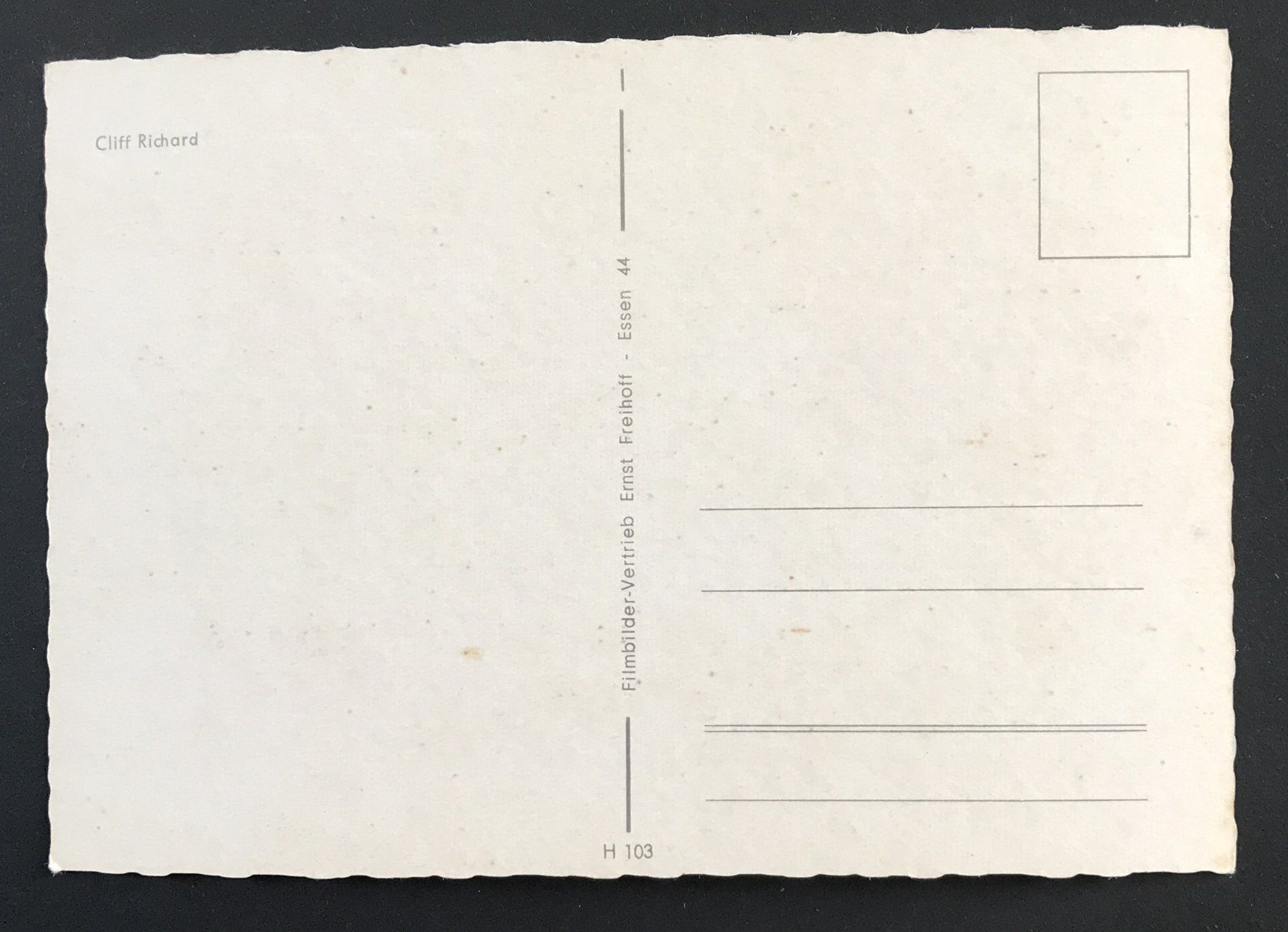 Cartoline postali: ANSICHTSKARTE CLIFF RICHARD – Usato da Ostermundigen venduto da wini63 1