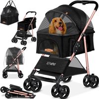 Hundewagen 2in1 faltbar bis 20Kg schwarz