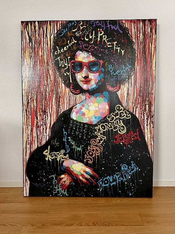 Dipinti: Moderne Mona Lisa Joyful – Usato da Buchs AG venduto da ark_nd95
