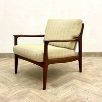 Mid Century teak Easy Chairs by Eugen Schmidt