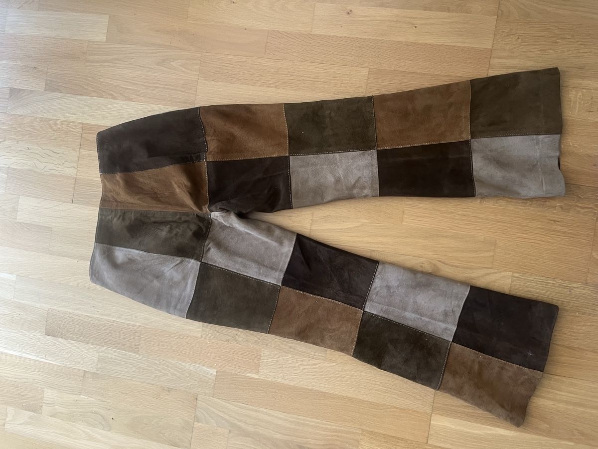Pantalons: Vintage original 60er Patchwork Leder Schlaghose – D'occasion à Zürich par laribuechel 1