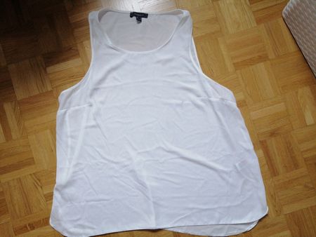 Weisses Sommertop Grösse 48 Casual Elegant
